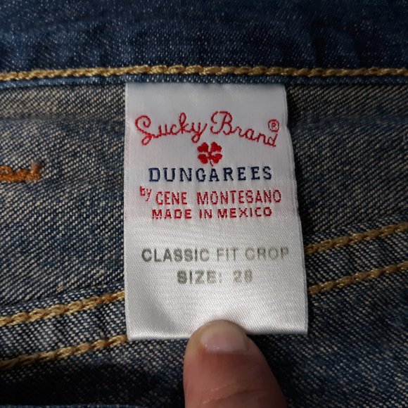 Lucky Brand Dungarees Women's Wide Leg Jeans Size 28 Crop Medium Wash Blue Denim - Picture 9 of 14